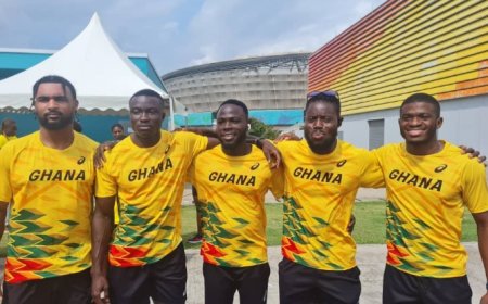 Ghana’s men’s 4×100 relay team wins gold at African Athletics Championship in Cameroon.