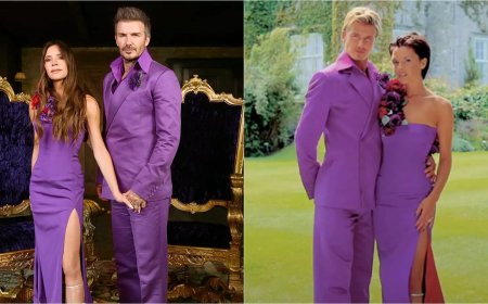 Victoria and David Beckham recreate their wedding day photos 25 years later