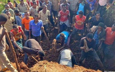 Frantic digging at scene of deadly Ethiopia landslides