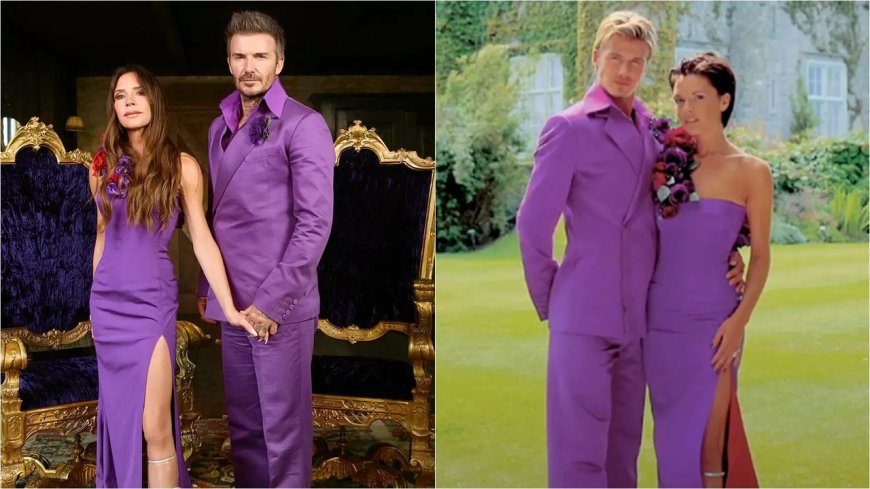 Victoria and David Beckham recreate their wedding day photos 25 years later