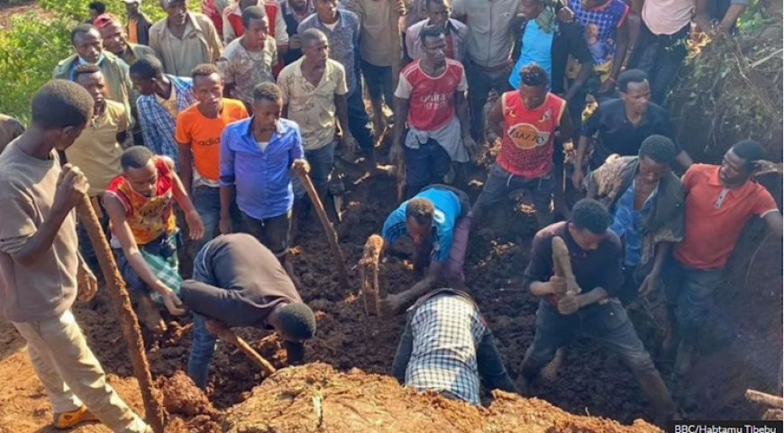 Frantic digging at scene of deadly Ethiopia landslides