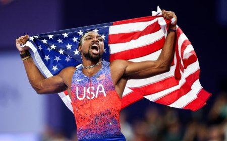 Noah Lyles takes the Olympic gold in the  Men's 100m by the slimmest of margins