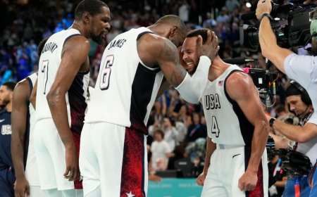US men’s basketball team rallies to beat Serbia at Paris Olympics, will face France for gold medal