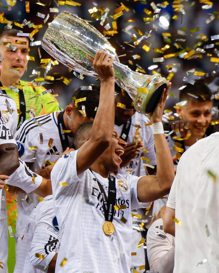 Kylian Mbappé scores in debut as Real Madrid win Super Cup