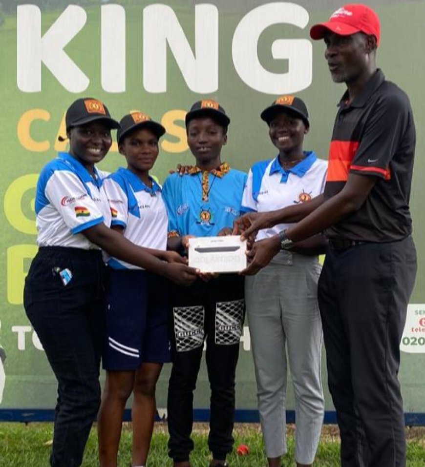 Adom Frempong and two others support Captain One Golf Society's Kids Project