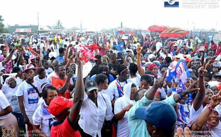 Ghana Elections 2024 - NPP Vice Presidential Candidate Dr.Matthew Opoku Prempeh commissioning a new Astroturf in Ahenkro.