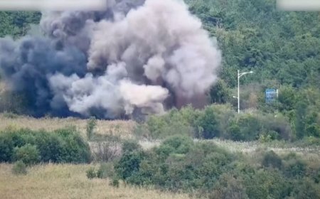 North Korea blows up parts of inter-Korean road on its side of border, Seoul says