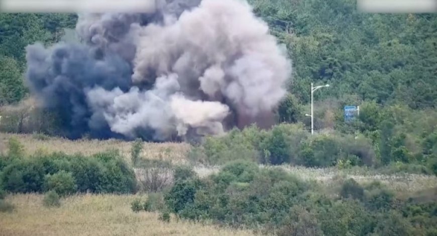 North Korea blows up parts of inter-Korean road on its side of border, Seoul says