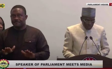 Speaker Alban Bagbin Addressing the News Media On broader Issues Concerning Ghana