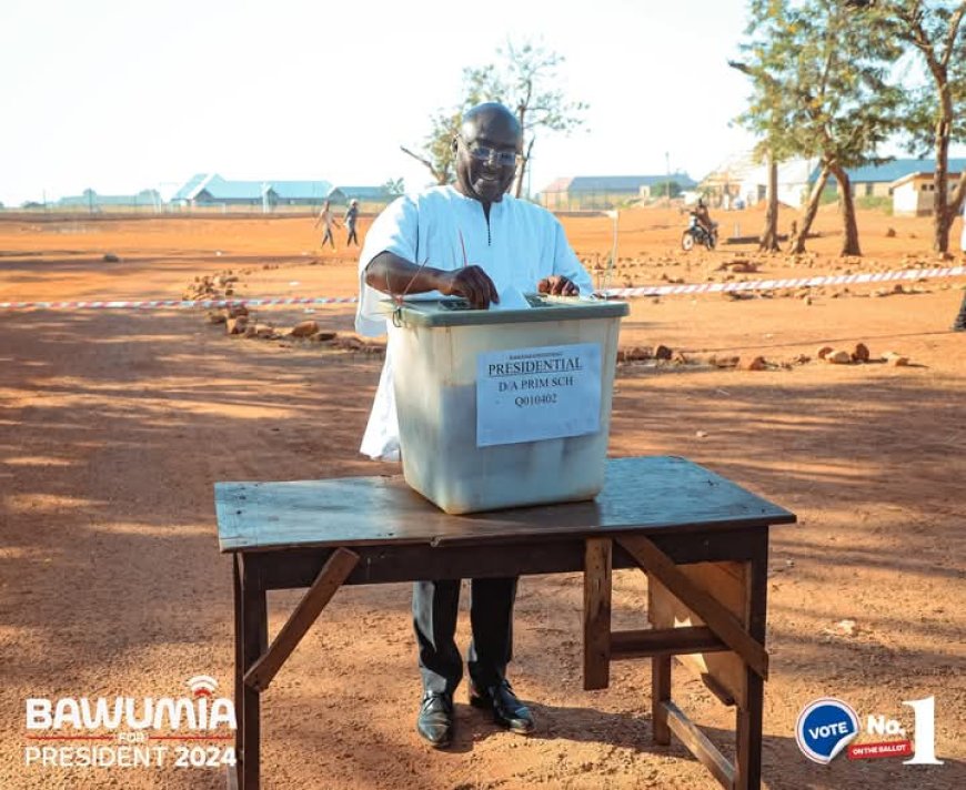 Election 2024: Bawumia Casts Ballot in Hometown Walewale as Ghana Decides {In-Pictures}