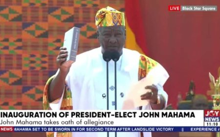 Mahama' Second Coming:  John Dramani Mahama Sworn in as Ghana's President
