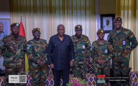Mahama lauds Ghanaian Soldiers during Gambia visit
