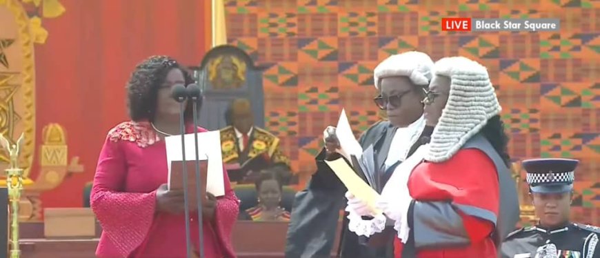 History Made: Prof. Opoku-Agyemang Takes Oath of Office as Ghana's First Female Vice President