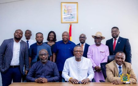 Kofi Adams Meets GFA Officials on First Day in Office as Sports Minister, Vows to Improve Stadium Security