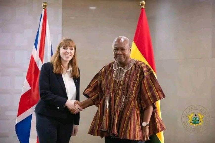 President Mahama Holds Bilateral Talks with UK's Deputy PM Angela Rayner: [In-Pictures]