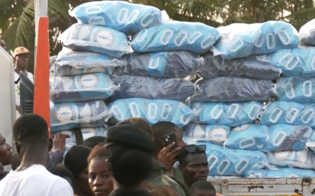 Agbodza, Ibrahim Mahama Donate to Ketu South Tidal Wave Victims