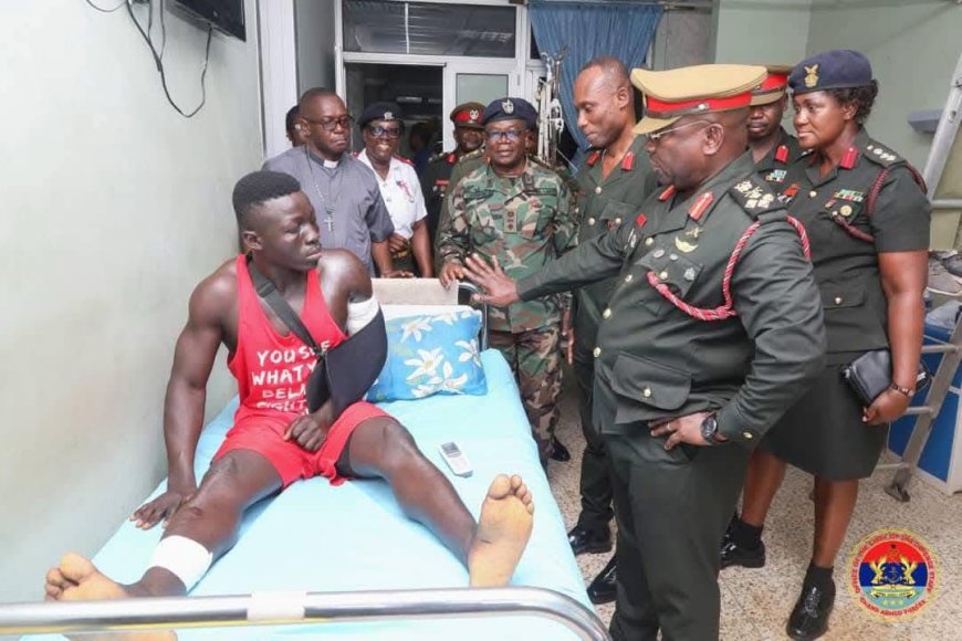 CDS General Oppong-Peprah Visits Injured Personnel at 37 Military Hospital