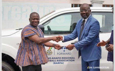 GFA hands over Nissan Navara Pickups from FIFA Forward Program to Regional Football Associations