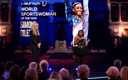 Simone Biles, Mondo Duplantis and Lamine Yamal among winners at 25th Anniversary Laureus World Sports Awards