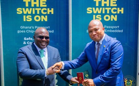 Chief of Staff Julius Debrah First to Receive Ghana's New Chip-Embedded Passport