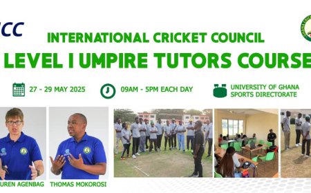 Ghana to Host ICC Umpires Tutors' Course from May 27-29