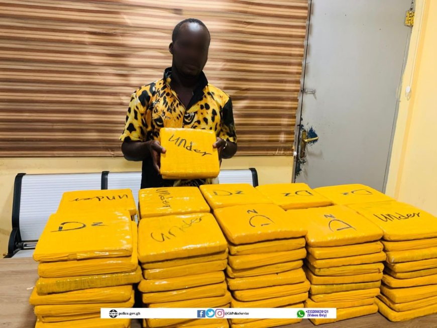 Police Nab Suspect with 92 Slabs of Indian Hemp in Akatsi