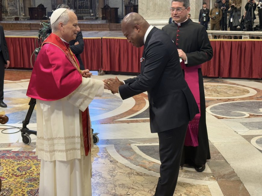 Ablakwa Represents Mahama at Pope Leo's Inauguration Mass, Meets Cardinal Turkson in Vatican