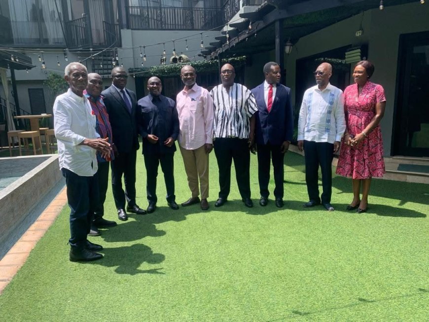 Bawumia, Ken Agyapong, Adutwum, and Bryan Acheampong Pose for Photos as NPP Flagbearer Contest Heats Up