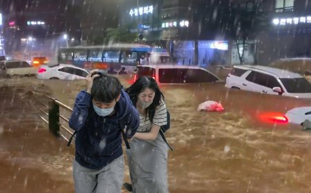 Death toll rises to 14 in South Korea as heavy rain triggers landslide and flooding