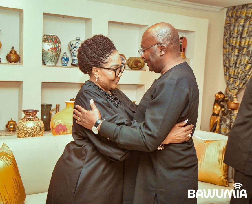 A Heartfelt Condolence Visit: Dr. Bawumia Comforts First Lady Lordina Mahama