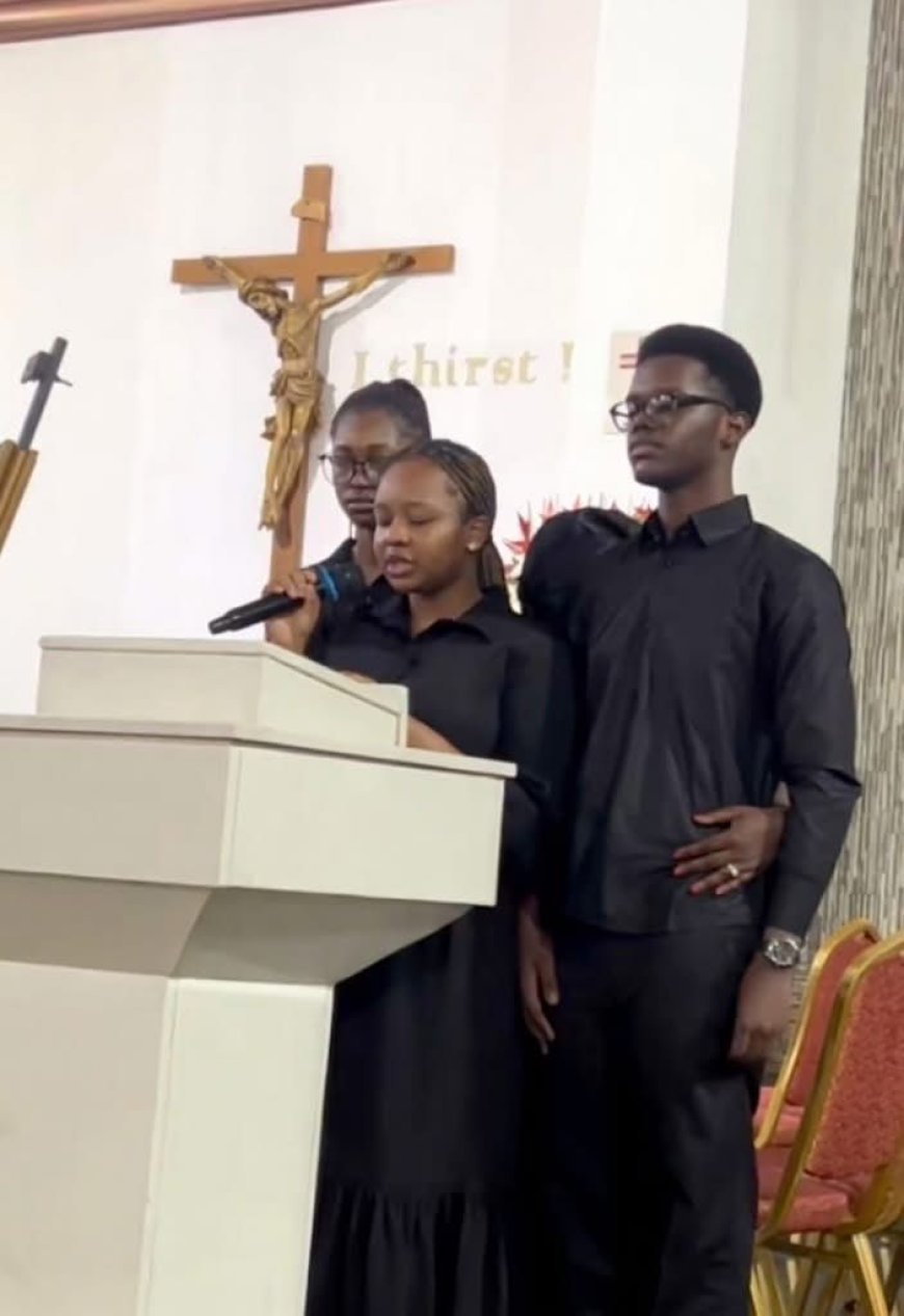 "Farewell, Daddy: Children of Late Defence Minister Dr. Omane Boamah Break Down in Tears"