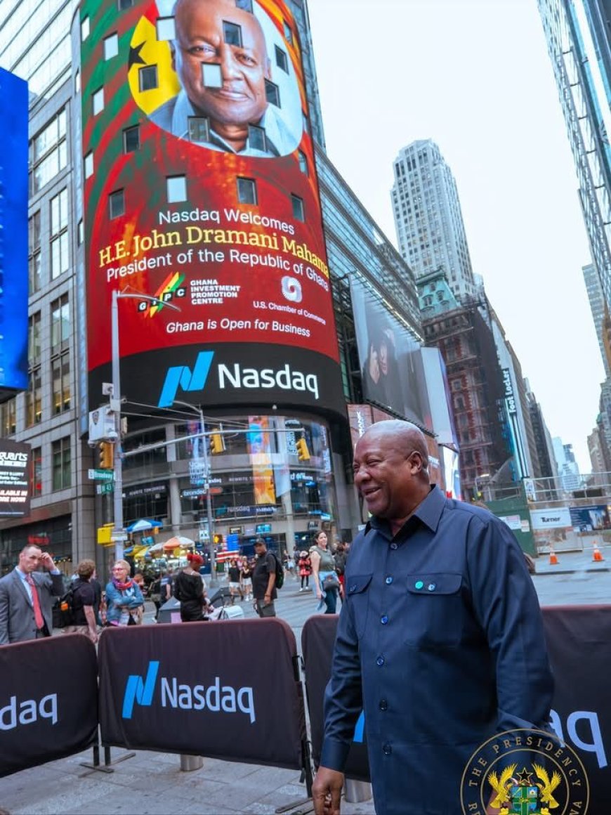 Photo Story - President Mahama at NASDAQ