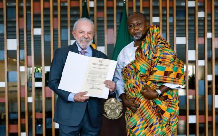 Ghana Strengthens Ties with Brazil as Ambassador Namoale Presents Credentials to President Lula   