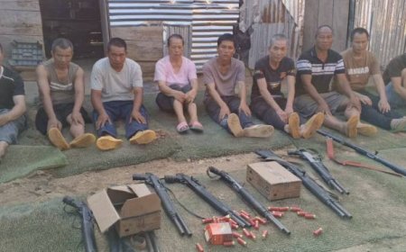 NAIMOS Arrests 10 Heavily Armed Chinese Galamseyers in Ashanti Region