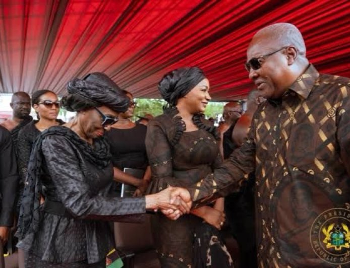 "May She Rest in Peace": Mahama Leads Moment of Silence for Nana Konadu