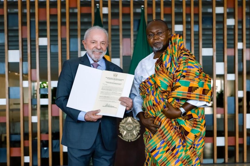 Ghana Strengthens Ties with Brazil as Ambassador Namoale Presents Credentials to President Lula   