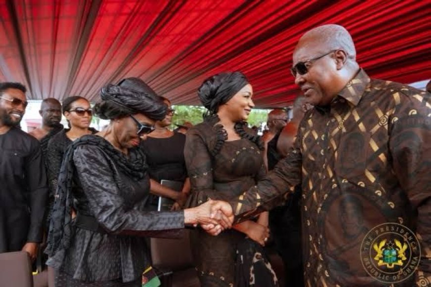 "May She Rest in Peace": Mahama Leads Moment of Silence for Nana Konadu