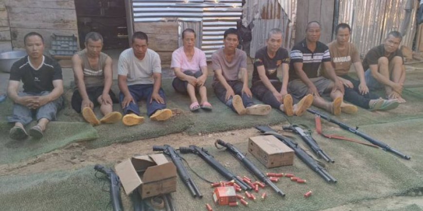 NAIMOS Arrests 10 Heavily Armed Chinese Galamseyers in Ashanti Region